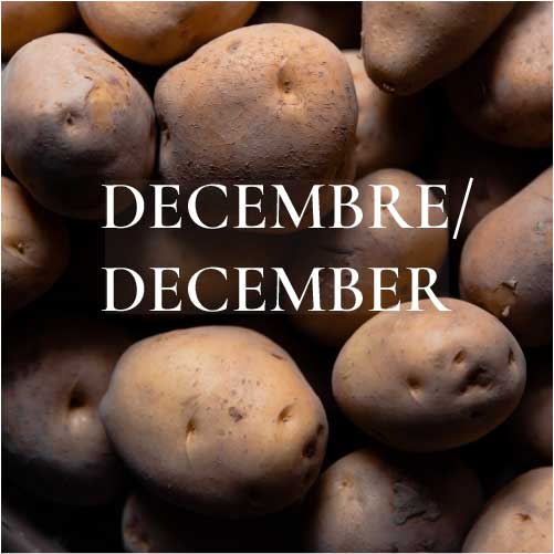 Les pommes de terres et les produits disponibles en decembre