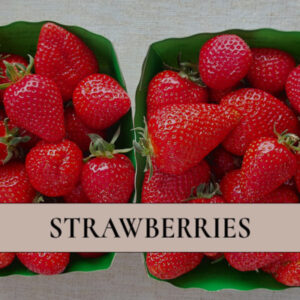 Strawberries grown and picked by Les Jardins D'Esmée