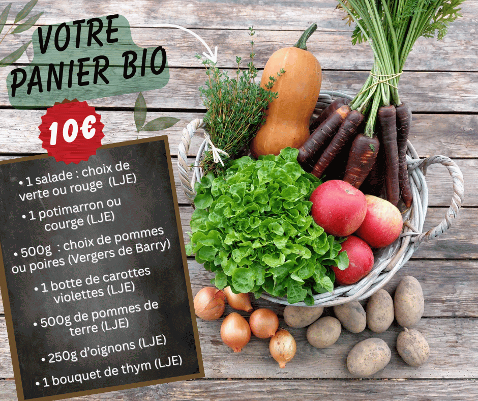 Notre panier bio à 10 euros